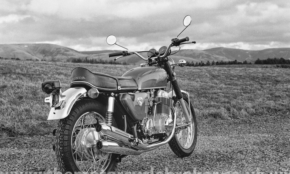 1969 Honda CB750 Sandcast Rear RHS BW