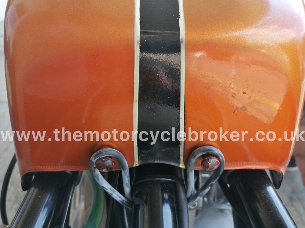 1974 Ducati GT750 original paint rear of tank 2