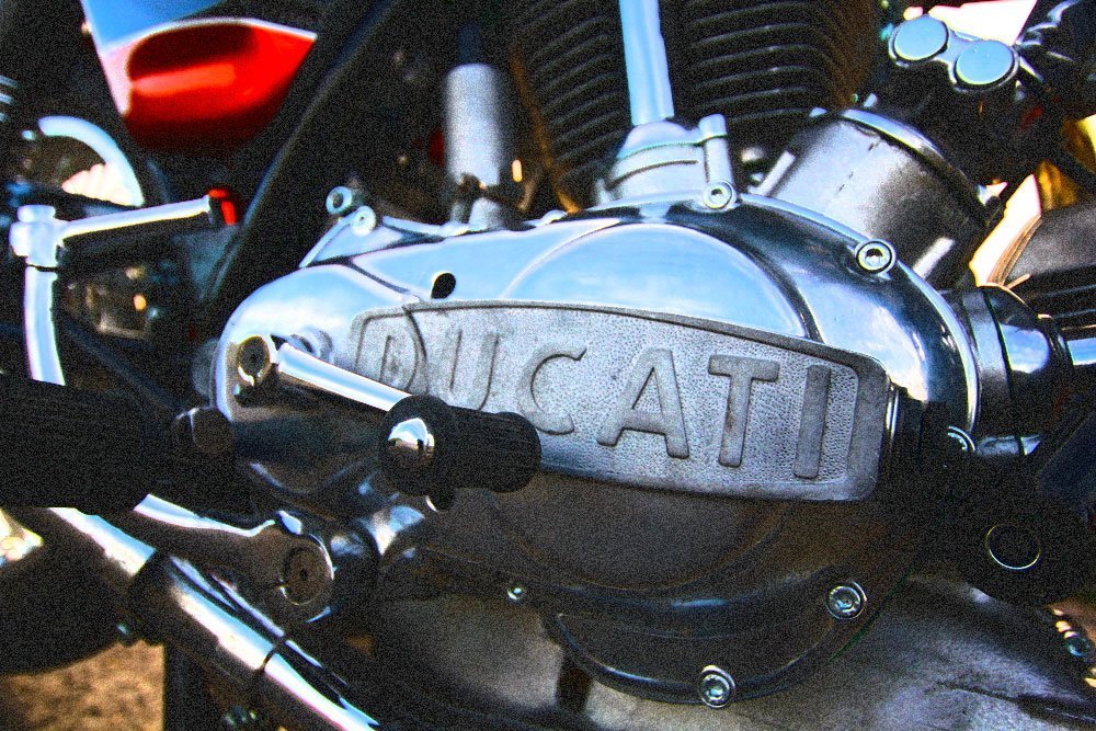 Ducati round case motor STYLISED