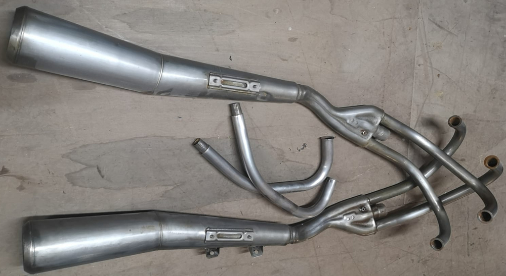 Honda CBX1000 exhausts stripped WHEB