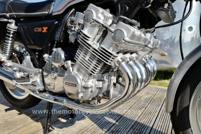Honda CBX1000 silver engine RHS