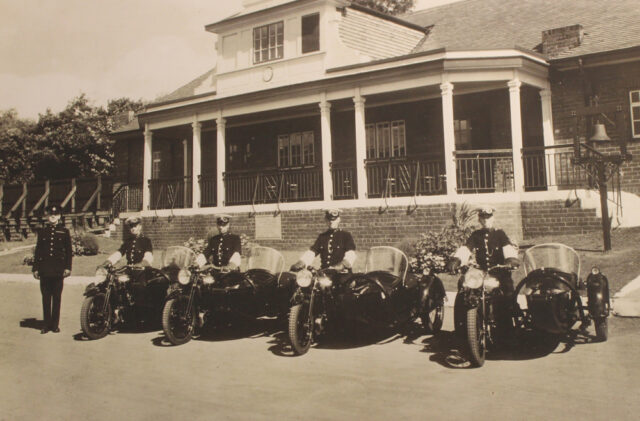 1937 Brough Superior 11.50 row of four sidecar outfits