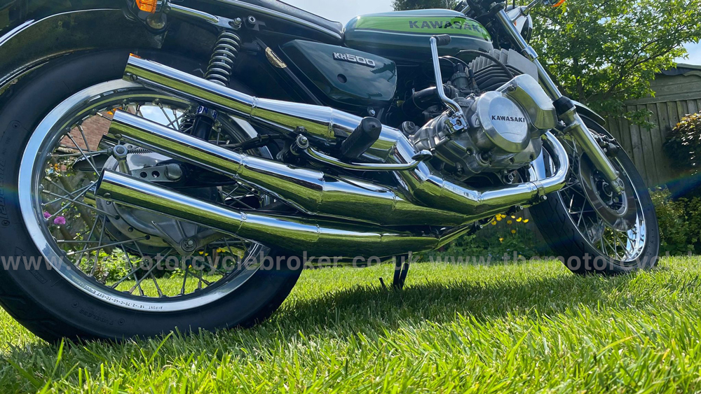 Millyard Kawasaki 850 5 cylinder silencers low Millyard Kawasaki 850 5 cylinder silencers low
