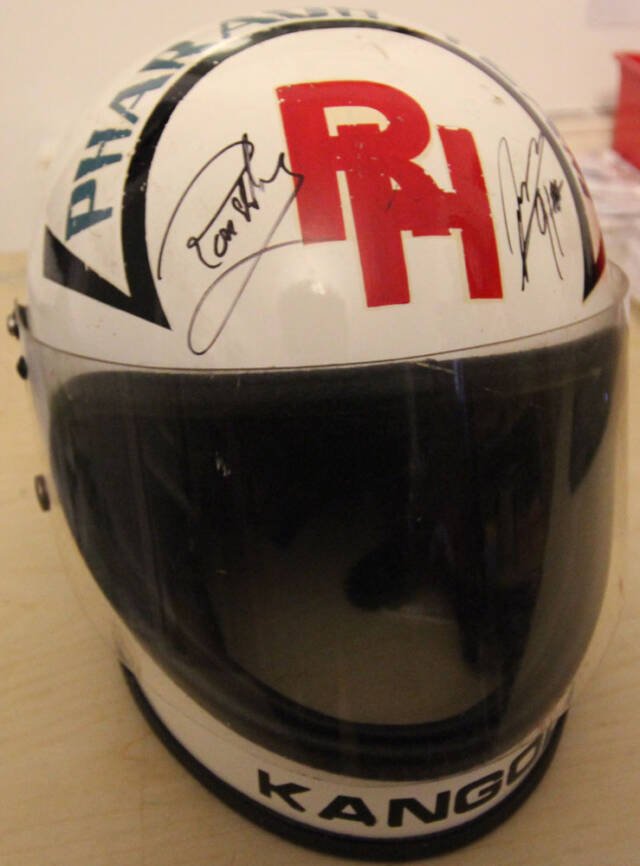 Ron Haslam crash helmet front