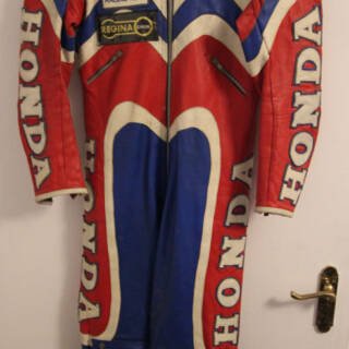 Ron Haslam leathers front
