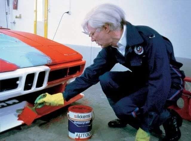 Warhol painting a car